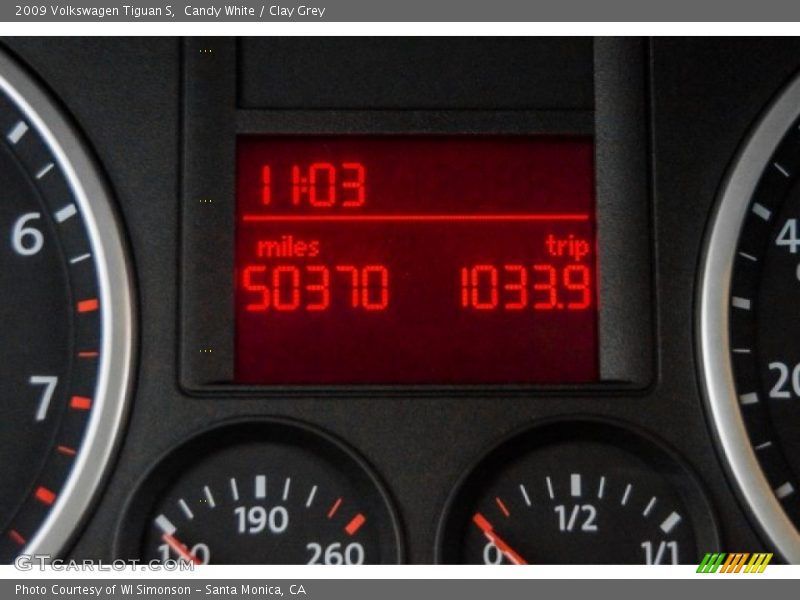 Candy White / Clay Grey 2009 Volkswagen Tiguan S