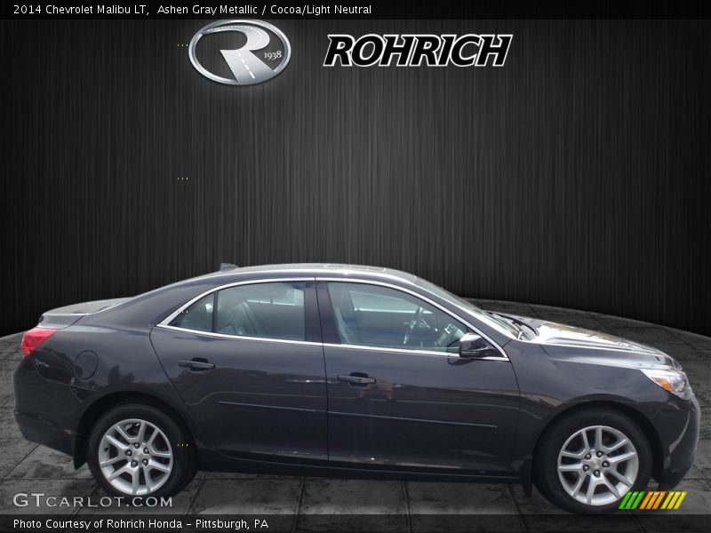 Ashen Gray Metallic / Cocoa/Light Neutral 2014 Chevrolet Malibu LT