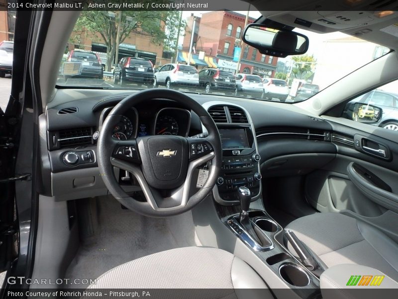 Ashen Gray Metallic / Cocoa/Light Neutral 2014 Chevrolet Malibu LT