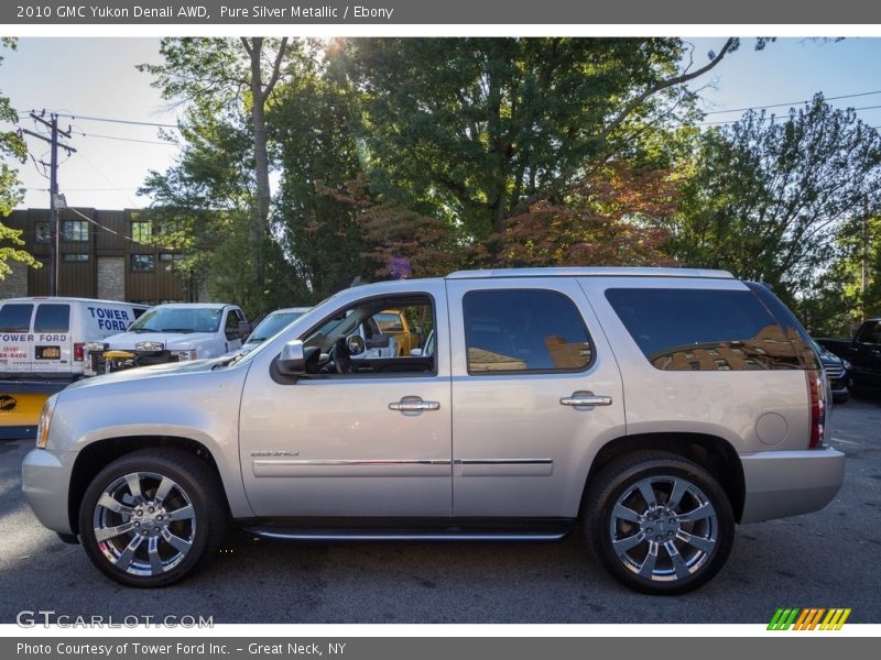 Pure Silver Metallic / Ebony 2010 GMC Yukon Denali AWD