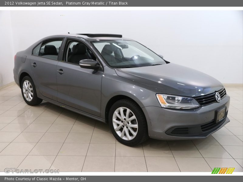 Platinum Gray Metallic / Titan Black 2012 Volkswagen Jetta SE Sedan