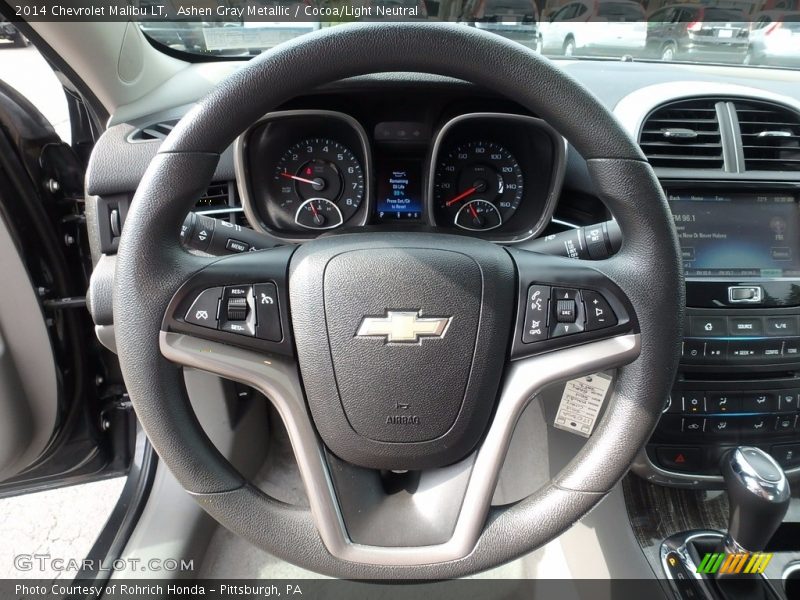Ashen Gray Metallic / Cocoa/Light Neutral 2014 Chevrolet Malibu LT