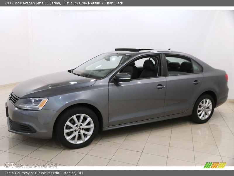 Platinum Gray Metallic / Titan Black 2012 Volkswagen Jetta SE Sedan