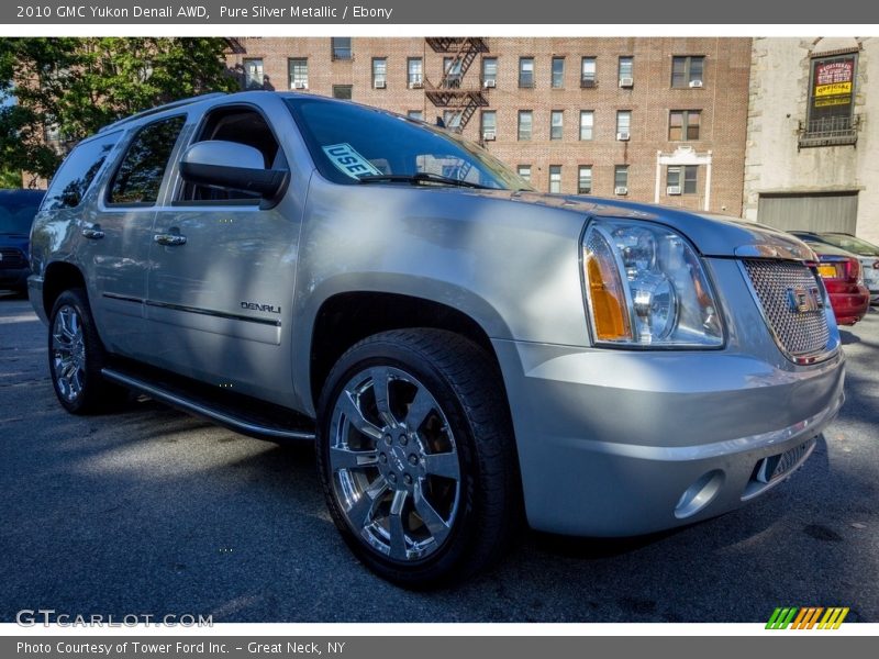 Pure Silver Metallic / Ebony 2010 GMC Yukon Denali AWD