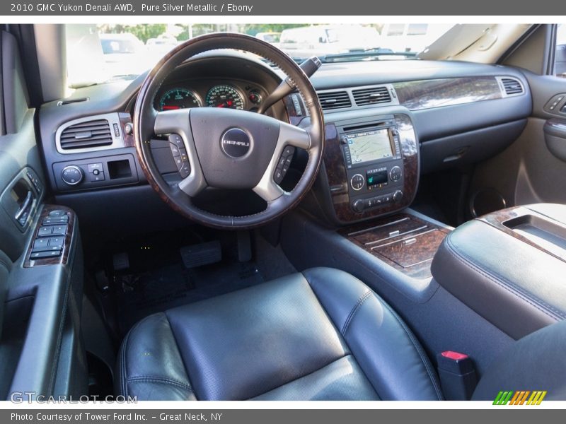 Pure Silver Metallic / Ebony 2010 GMC Yukon Denali AWD