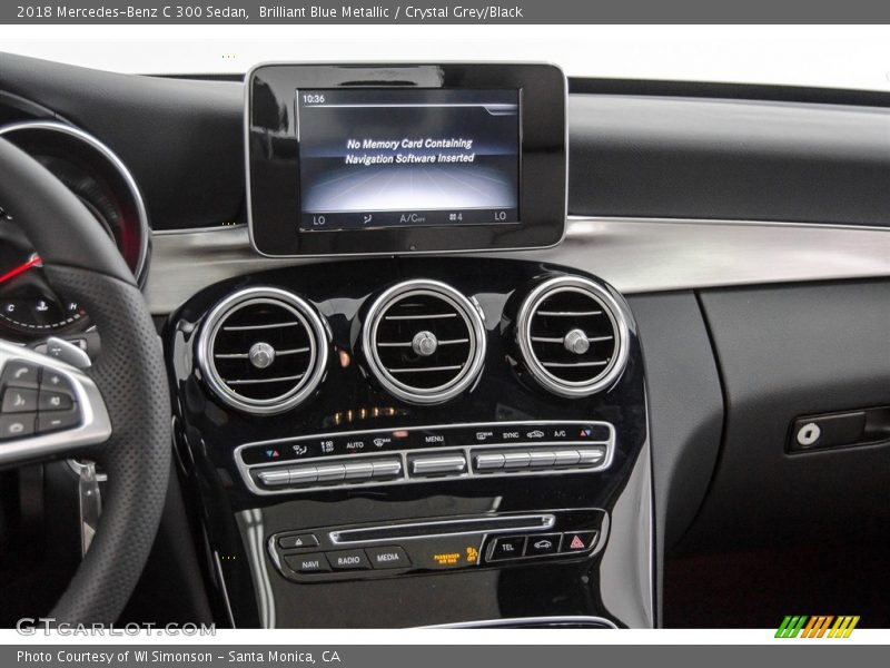 Brilliant Blue Metallic / Crystal Grey/Black 2018 Mercedes-Benz C 300 Sedan