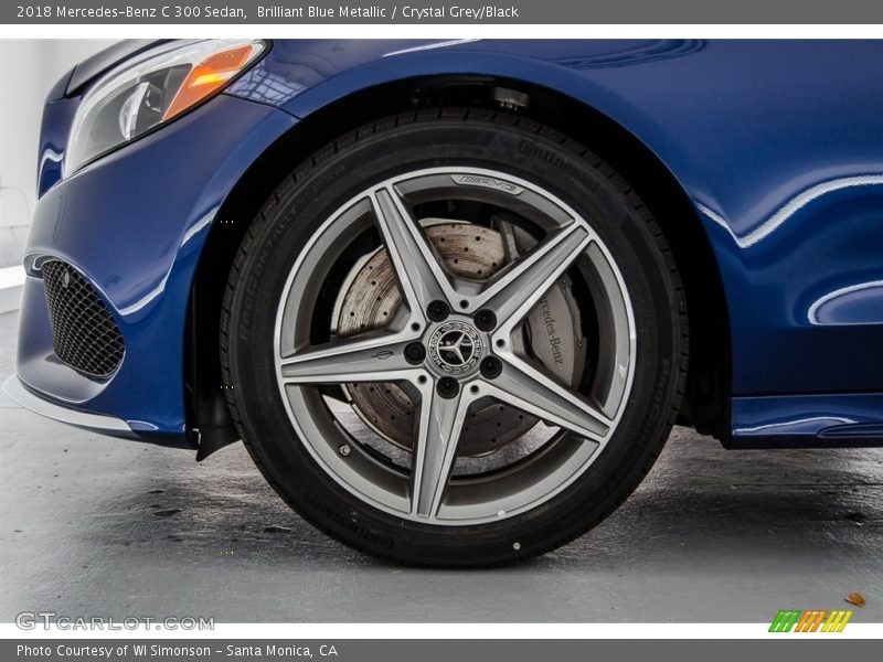 Brilliant Blue Metallic / Crystal Grey/Black 2018 Mercedes-Benz C 300 Sedan