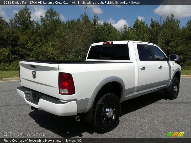 Bright White / Light Pebble Beige/Bark Brown 2012 Dodge Ram 2500 HD Laramie Crew Cab 4x4