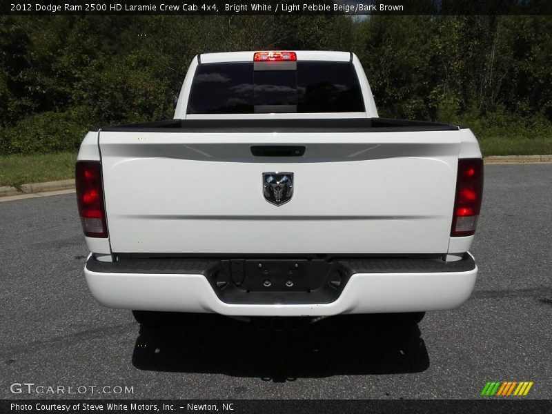 Bright White / Light Pebble Beige/Bark Brown 2012 Dodge Ram 2500 HD Laramie Crew Cab 4x4