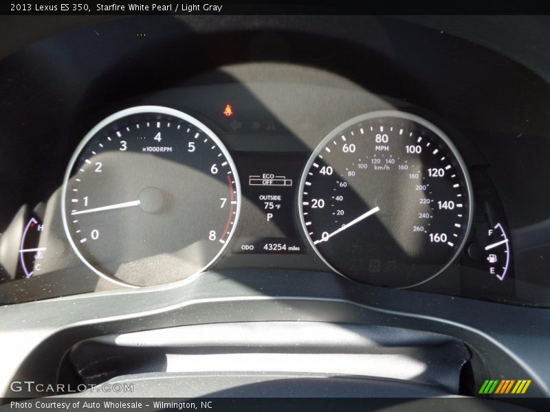 Starfire White Pearl / Light Gray 2013 Lexus ES 350