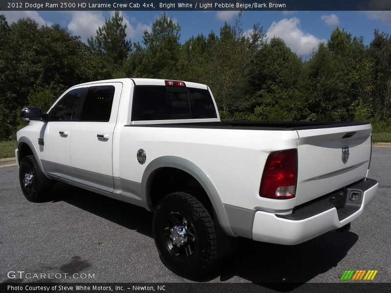 Bright White / Light Pebble Beige/Bark Brown 2012 Dodge Ram 2500 HD Laramie Crew Cab 4x4