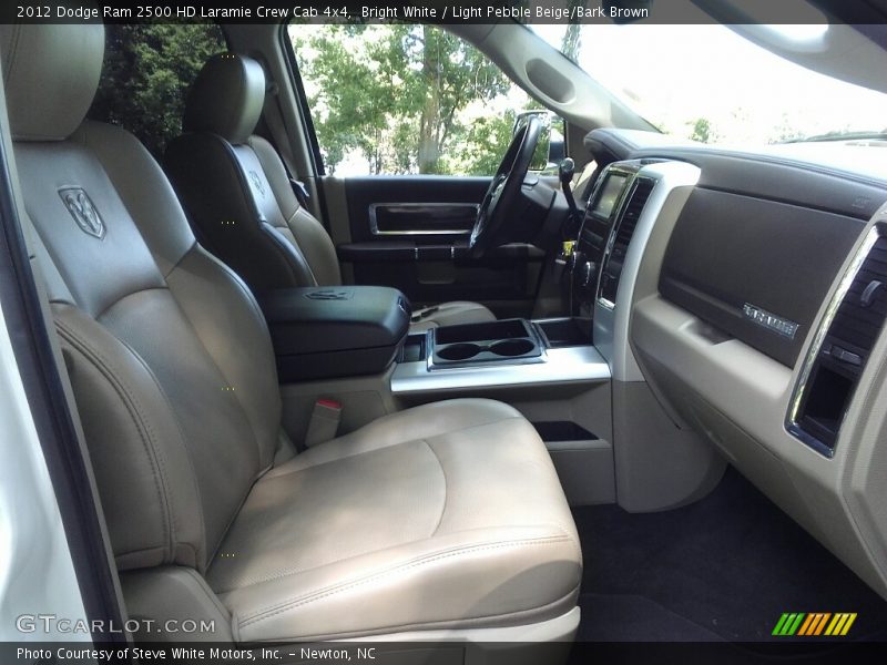 Bright White / Light Pebble Beige/Bark Brown 2012 Dodge Ram 2500 HD Laramie Crew Cab 4x4