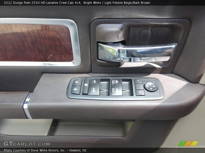 Bright White / Light Pebble Beige/Bark Brown 2012 Dodge Ram 2500 HD Laramie Crew Cab 4x4