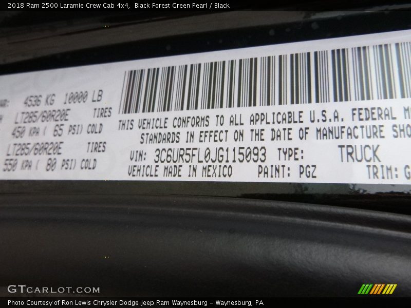 Black Forest Green Pearl / Black 2018 Ram 2500 Laramie Crew Cab 4x4