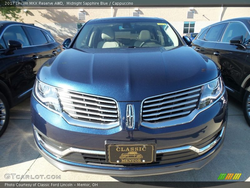 Midnight Sapphire Blue / Cappuccino 2017 Lincoln MKX Reserve AWD