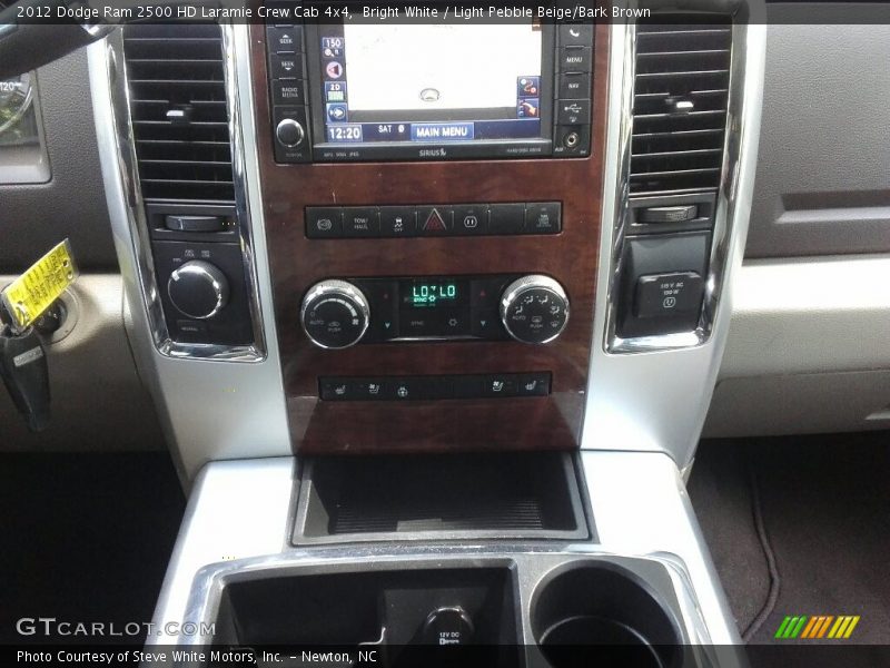 Bright White / Light Pebble Beige/Bark Brown 2012 Dodge Ram 2500 HD Laramie Crew Cab 4x4