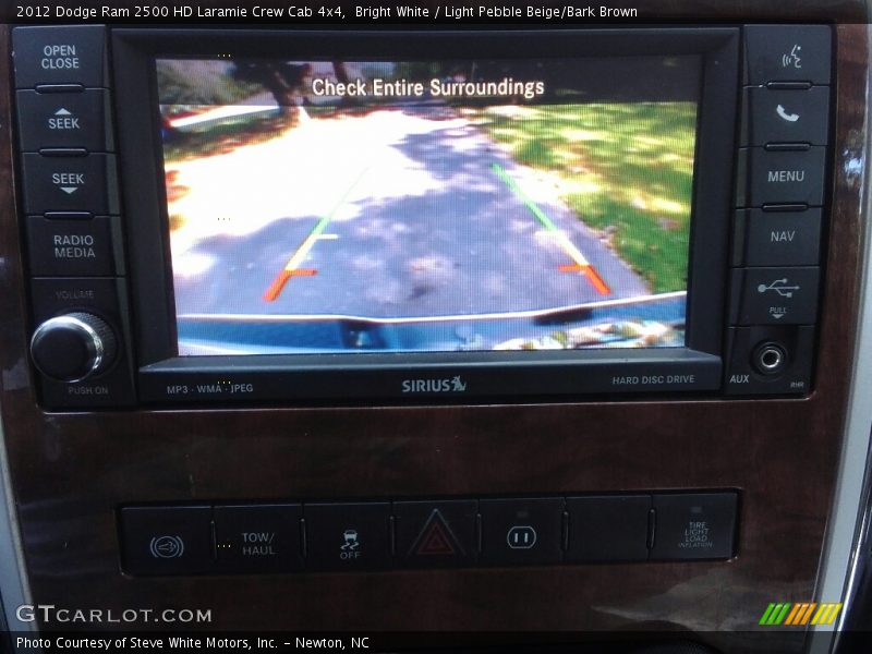 Bright White / Light Pebble Beige/Bark Brown 2012 Dodge Ram 2500 HD Laramie Crew Cab 4x4