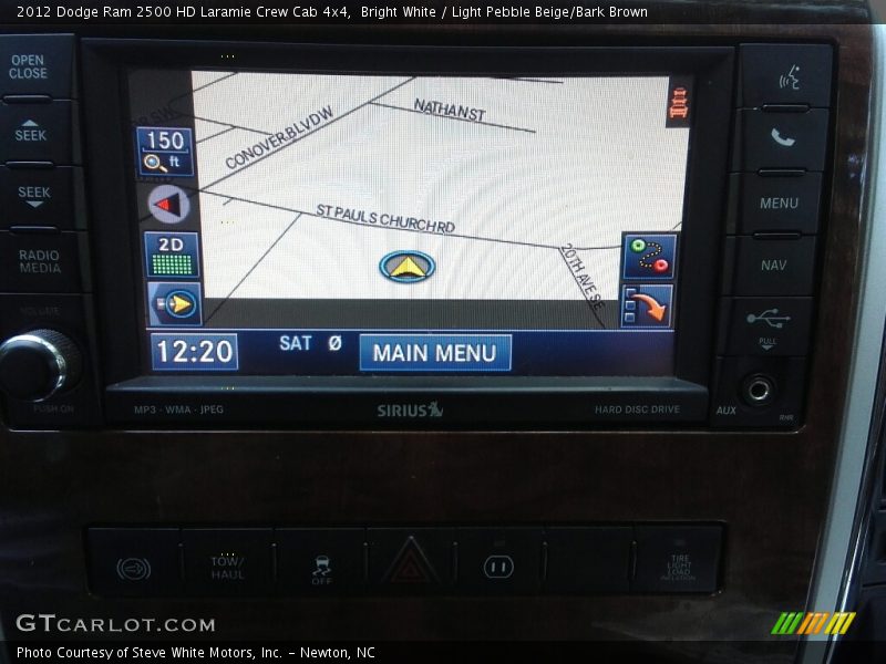 Bright White / Light Pebble Beige/Bark Brown 2012 Dodge Ram 2500 HD Laramie Crew Cab 4x4