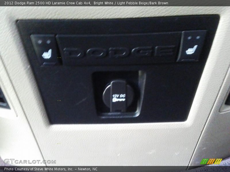 Bright White / Light Pebble Beige/Bark Brown 2012 Dodge Ram 2500 HD Laramie Crew Cab 4x4