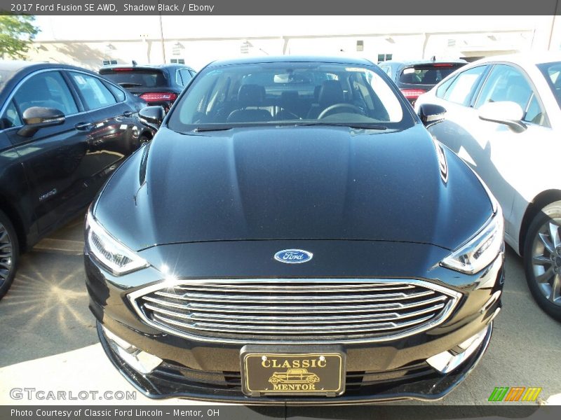 Shadow Black / Ebony 2017 Ford Fusion SE AWD