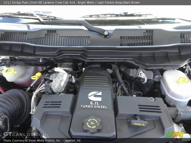 Bright White / Light Pebble Beige/Bark Brown 2012 Dodge Ram 2500 HD Laramie Crew Cab 4x4