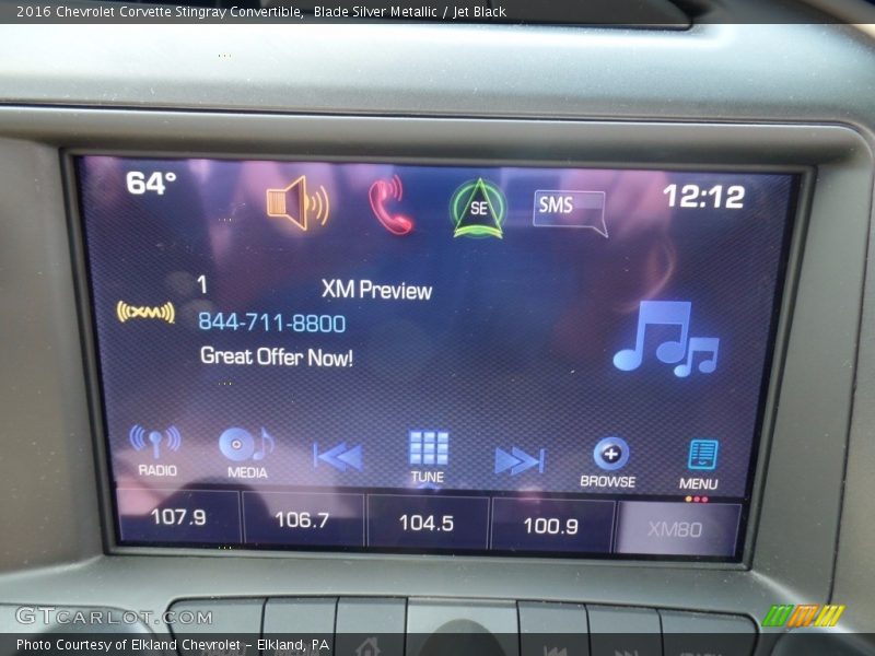 Blade Silver Metallic / Jet Black 2016 Chevrolet Corvette Stingray Convertible