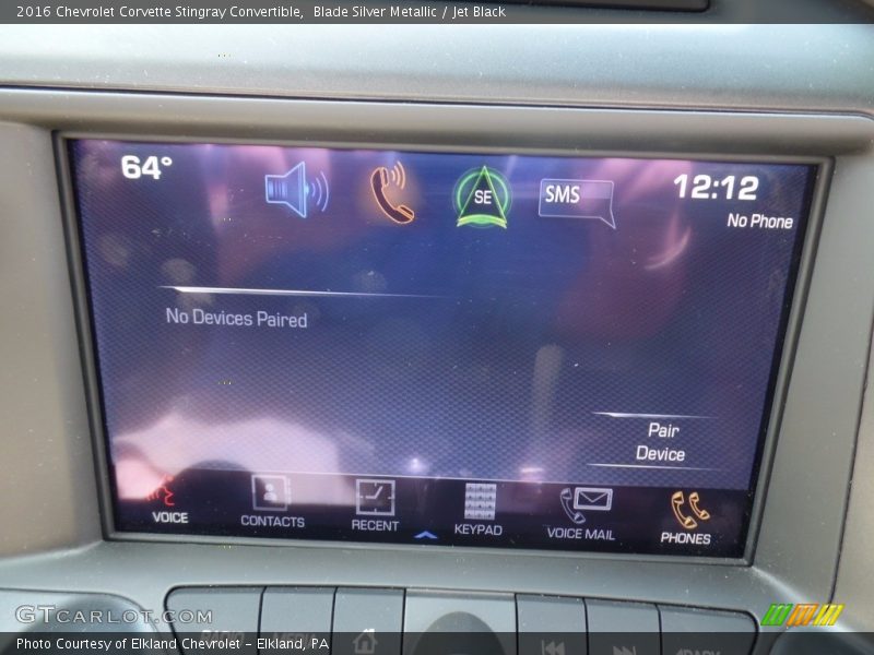 Blade Silver Metallic / Jet Black 2016 Chevrolet Corvette Stingray Convertible