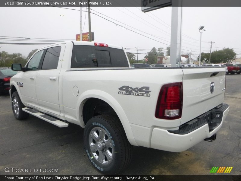 Pearl White / Black 2018 Ram 2500 Laramie Crew Cab 4x4