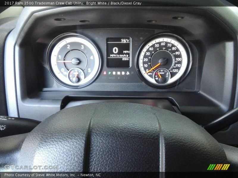 Bright White / Black/Diesel Gray 2017 Ram 3500 Tradesman Crew Cab Utility