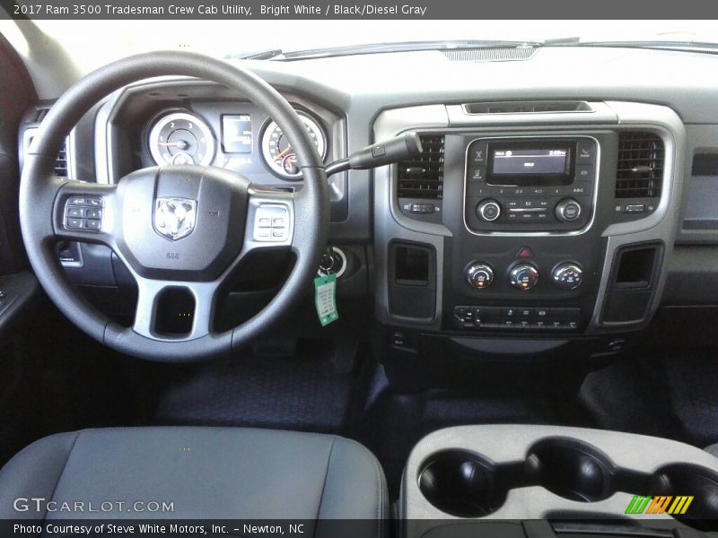 Bright White / Black/Diesel Gray 2017 Ram 3500 Tradesman Crew Cab Utility