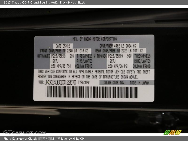 Black Mica / Black 2013 Mazda CX-5 Grand Touring AWD