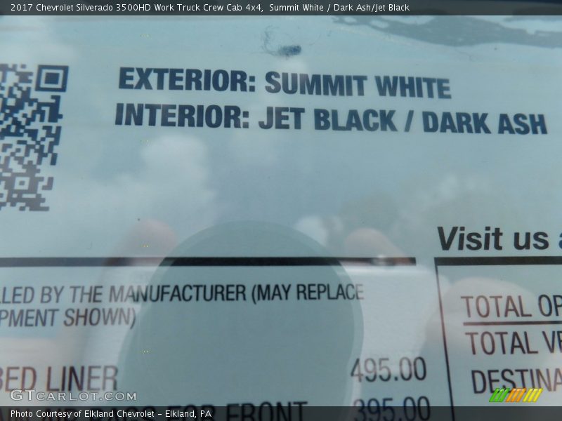 Summit White / Dark Ash/Jet Black 2017 Chevrolet Silverado 3500HD Work Truck Crew Cab 4x4