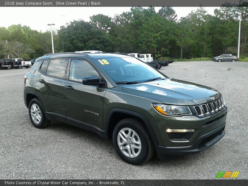 Olive Green Pearl / Black 2018 Jeep Compass Sport