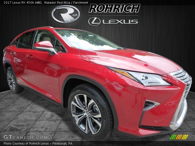 Matador Red Mica / Parchment 2017 Lexus RX 450h AWD