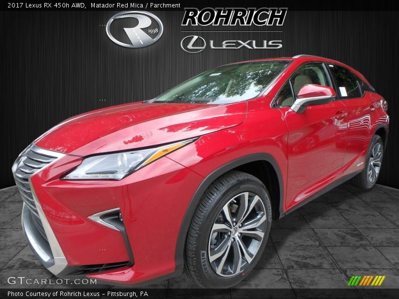 Matador Red Mica / Parchment 2017 Lexus RX 450h AWD