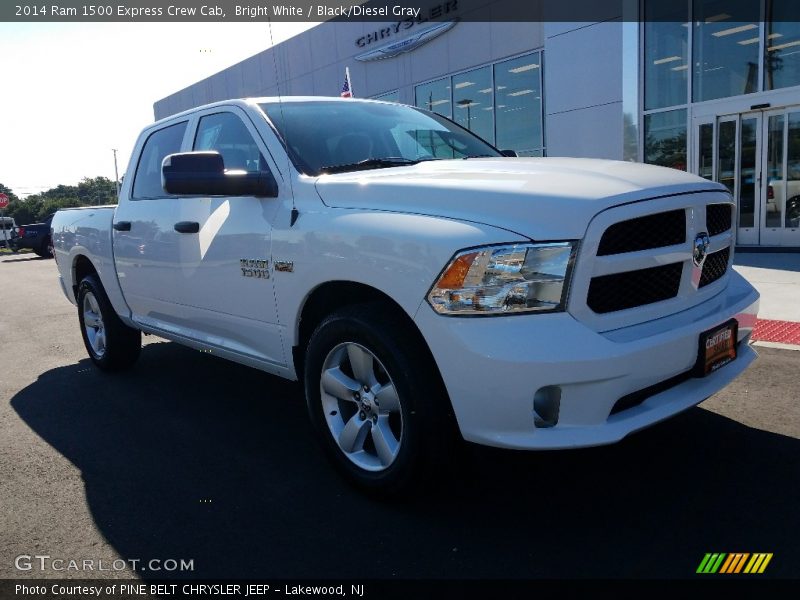 Bright White / Black/Diesel Gray 2014 Ram 1500 Express Crew Cab