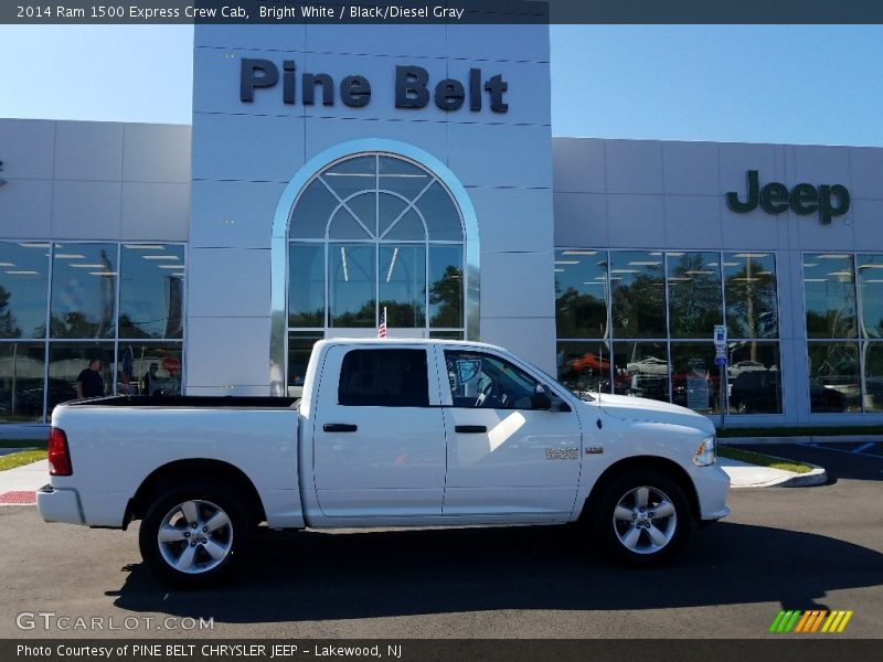 Bright White / Black/Diesel Gray 2014 Ram 1500 Express Crew Cab