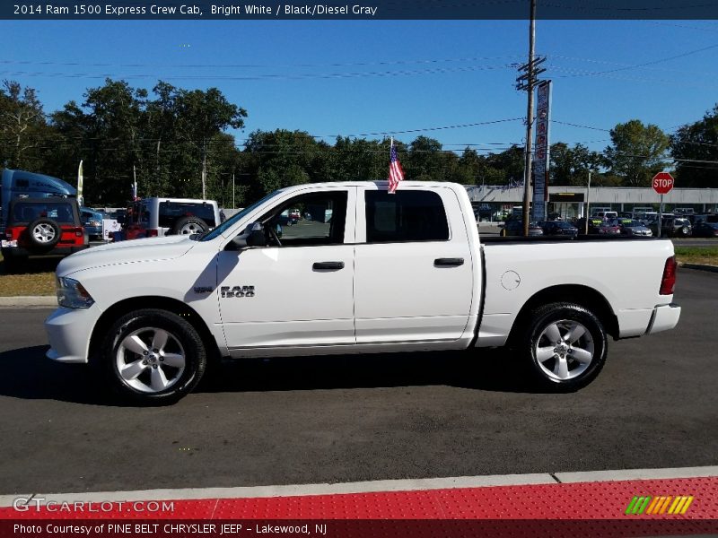 Bright White / Black/Diesel Gray 2014 Ram 1500 Express Crew Cab