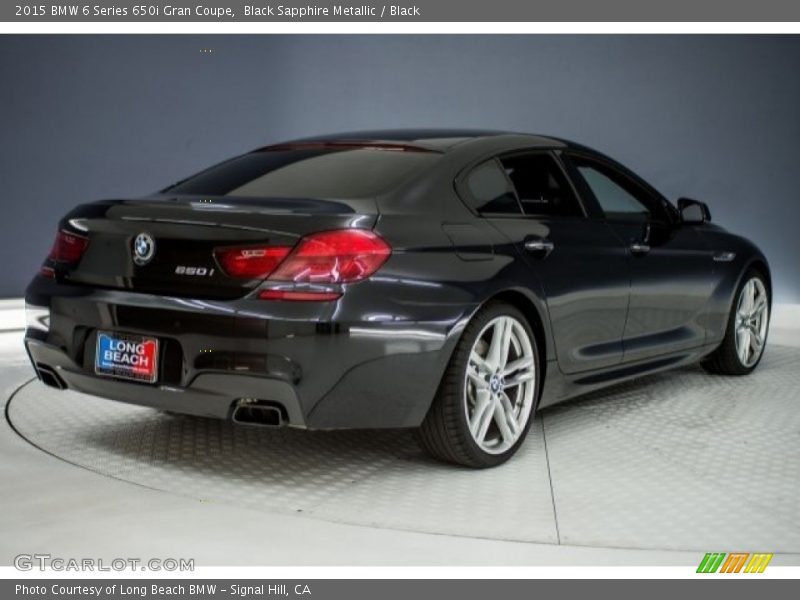 Black Sapphire Metallic / Black 2015 BMW 6 Series 650i Gran Coupe