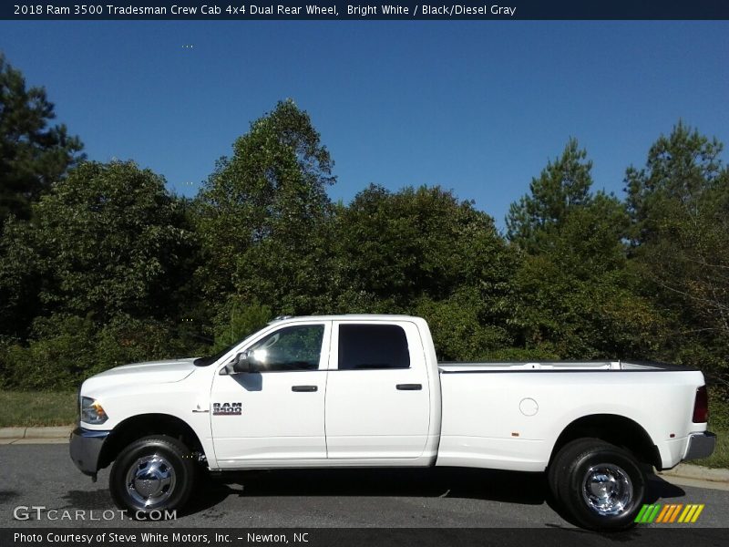 Bright White / Black/Diesel Gray 2018 Ram 3500 Tradesman Crew Cab 4x4 Dual Rear Wheel