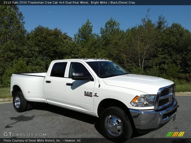 Bright White / Black/Diesel Gray 2018 Ram 3500 Tradesman Crew Cab 4x4 Dual Rear Wheel