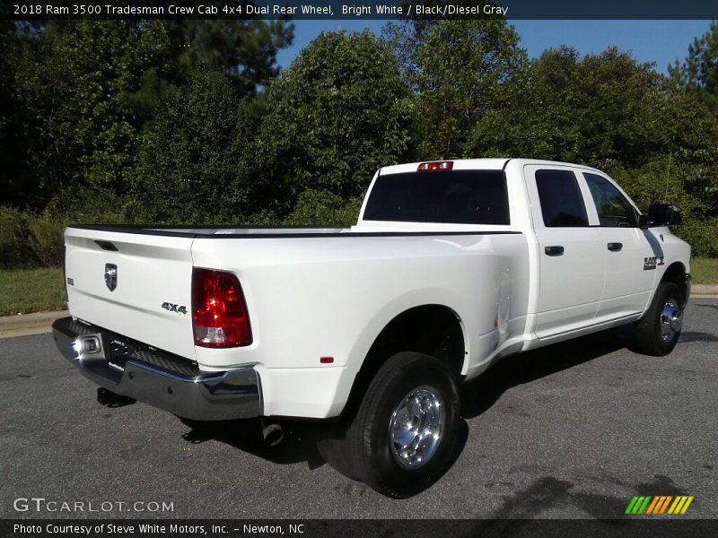 Bright White / Black/Diesel Gray 2018 Ram 3500 Tradesman Crew Cab 4x4 Dual Rear Wheel