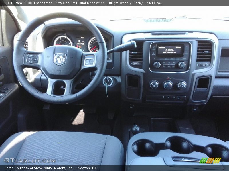 Bright White / Black/Diesel Gray 2018 Ram 3500 Tradesman Crew Cab 4x4 Dual Rear Wheel
