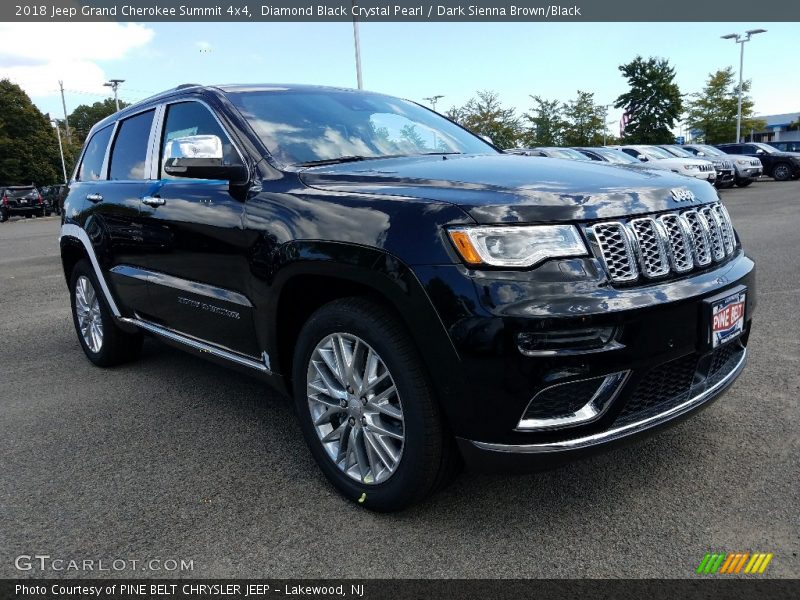 Diamond Black Crystal Pearl / Dark Sienna Brown/Black 2018 Jeep Grand Cherokee Summit 4x4