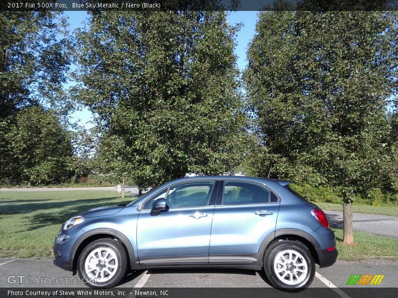 Blue Sky Metallic / Nero (Black) 2017 Fiat 500X Pop