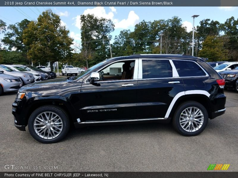 Diamond Black Crystal Pearl / Dark Sienna Brown/Black 2018 Jeep Grand Cherokee Summit 4x4