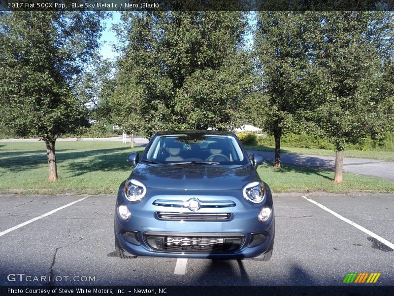 Blue Sky Metallic / Nero (Black) 2017 Fiat 500X Pop