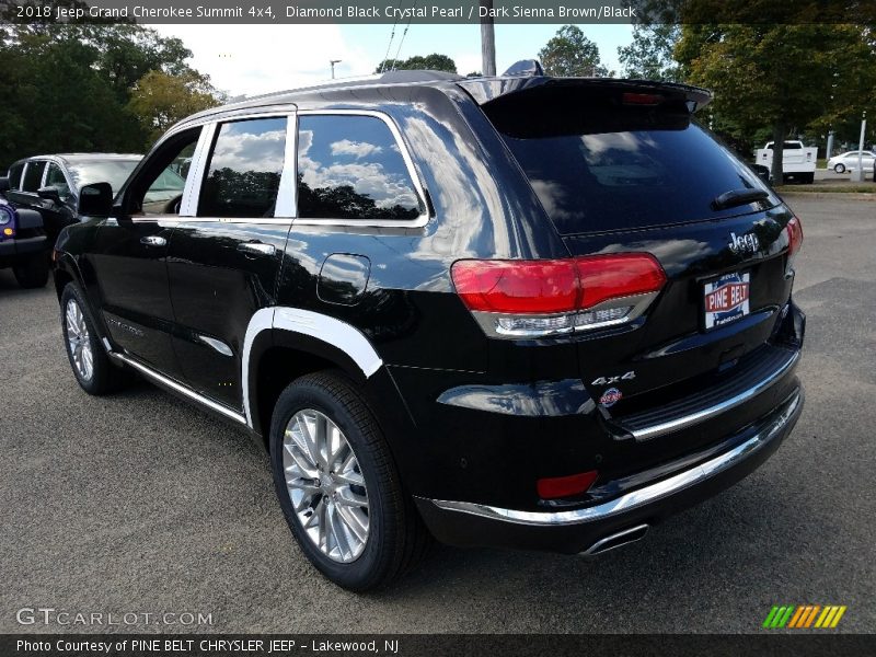 Diamond Black Crystal Pearl / Dark Sienna Brown/Black 2018 Jeep Grand Cherokee Summit 4x4