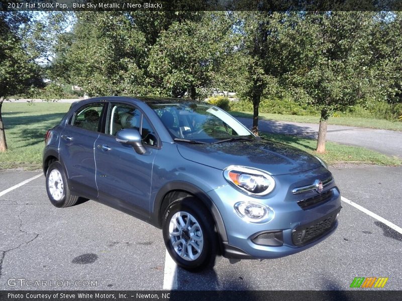Blue Sky Metallic / Nero (Black) 2017 Fiat 500X Pop