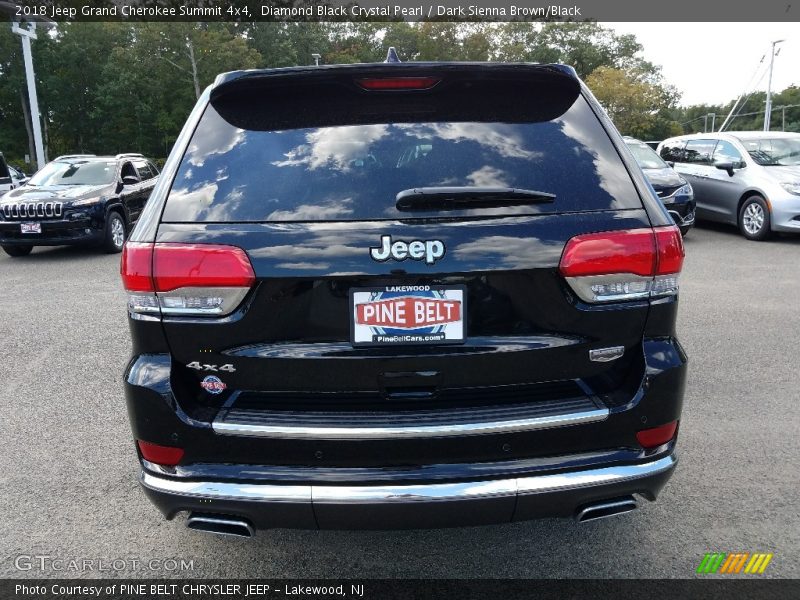 Diamond Black Crystal Pearl / Dark Sienna Brown/Black 2018 Jeep Grand Cherokee Summit 4x4